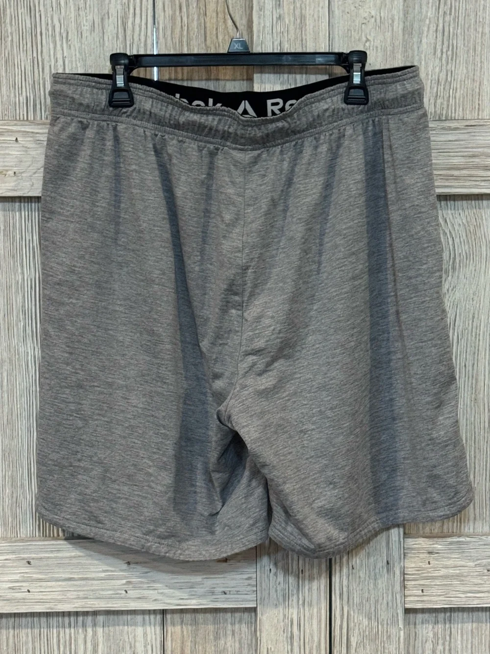 Reebok Men's Heather Gray Athletic Shorts with Black Drawstring Sz XL